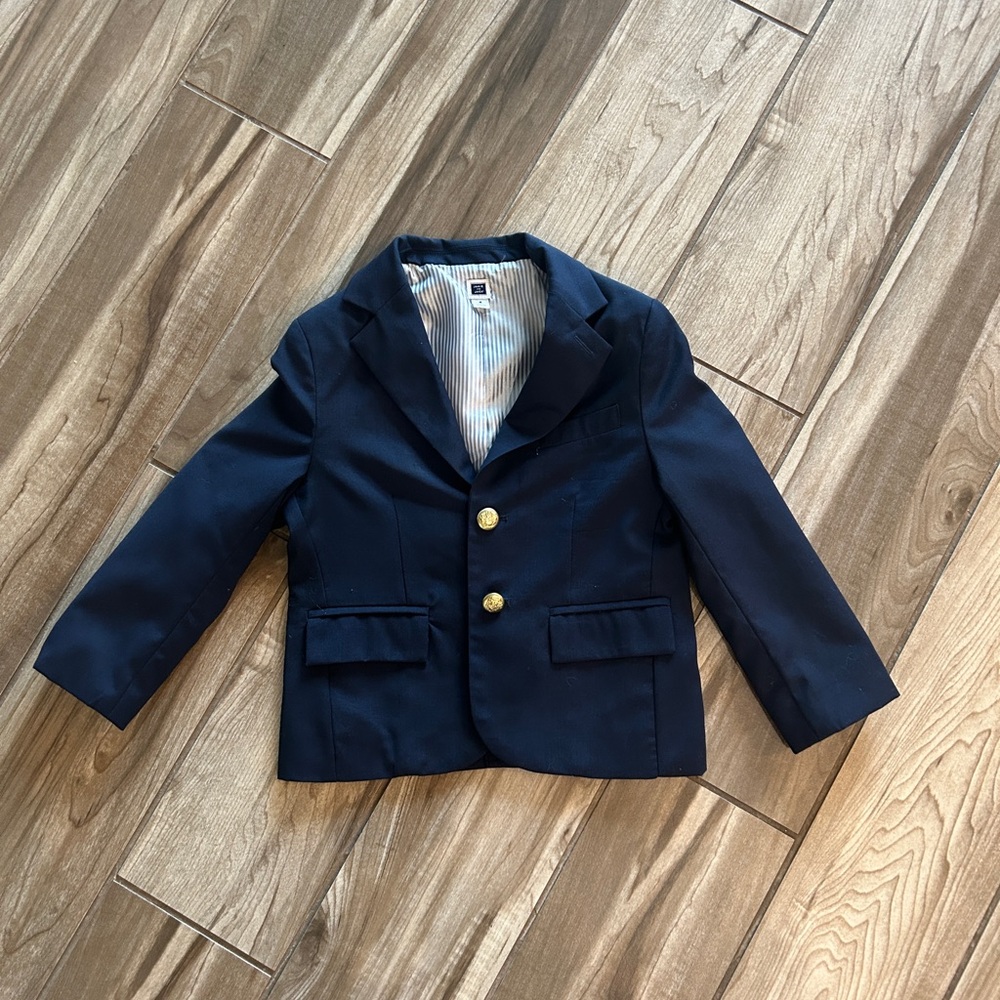 Janie and Jack Navy Blazer with Gold Buttons
